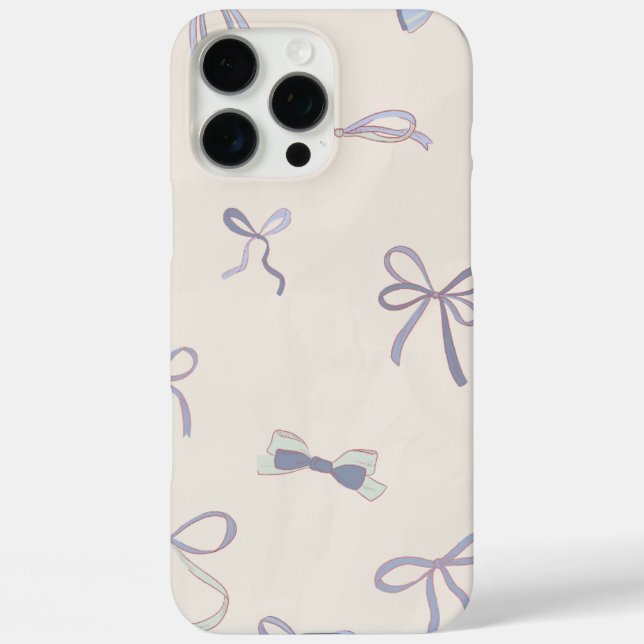 Étui de téléphone à ruban rose – Design de nœud él (Verso)