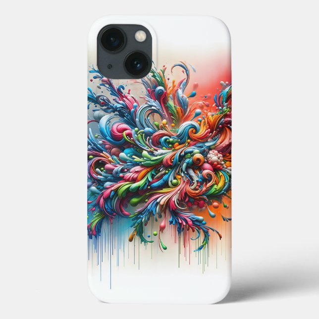 Étui de téléphone à tourbillon de rafale de couleu (Verso)