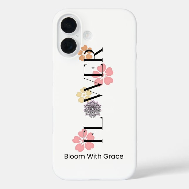 Étui de téléphone à typographie florale (Verso)