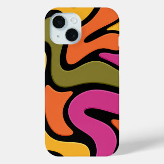 Étui de téléphone à vague de couleur abstraite.