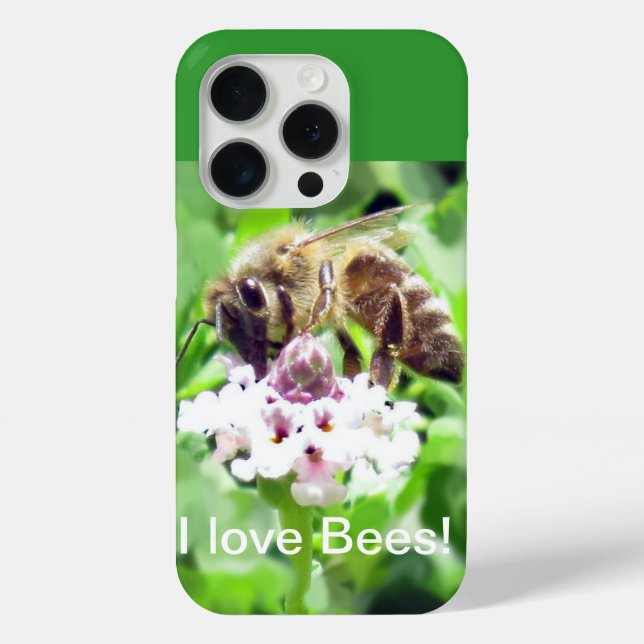 Étui de téléphone - Abeille à miel sur fleur (Verso)