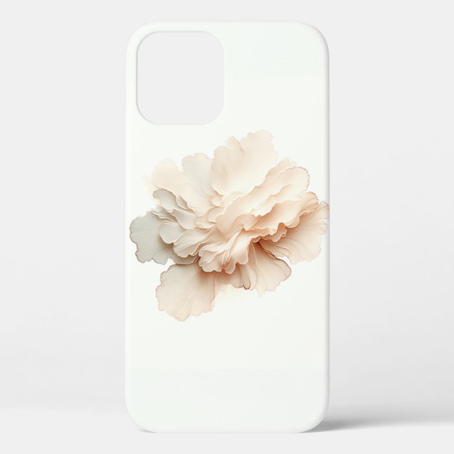 Étui de téléphone abstrait à pétale blanc éthéré - (Verso)
