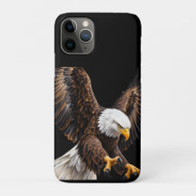 Étui de téléphone ajusté avec un aigle royal chauv