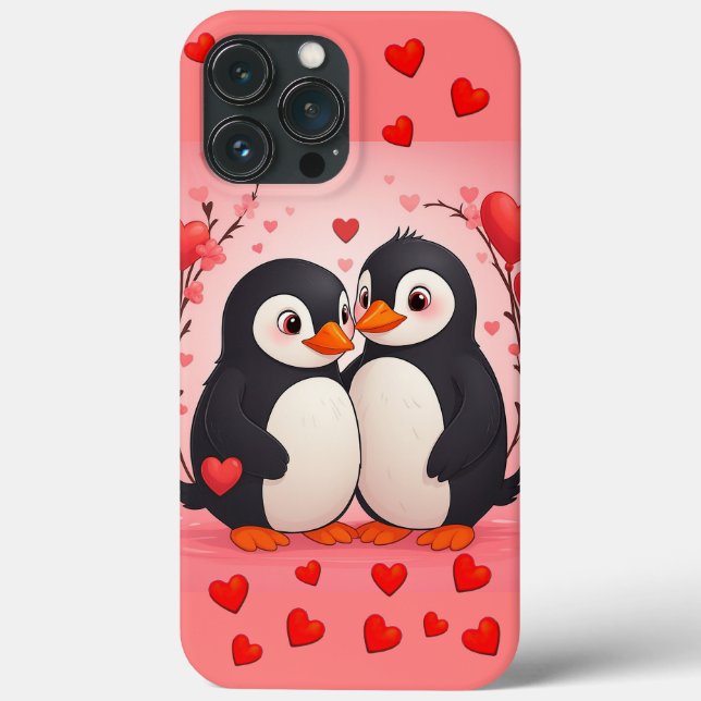 Étui de téléphone Amour de Manchot (Verso)