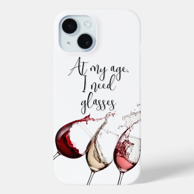 Étui de téléphone amusant pour amateur de vin (Verso)