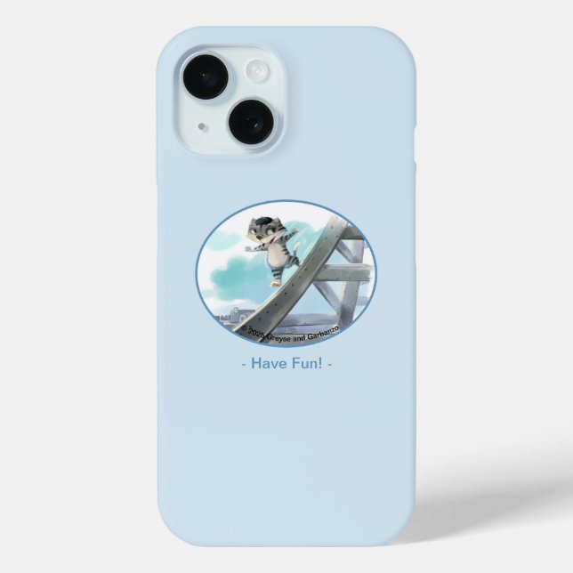 Étui de téléphone amusant pour Paris – Chat glissa (Verso)