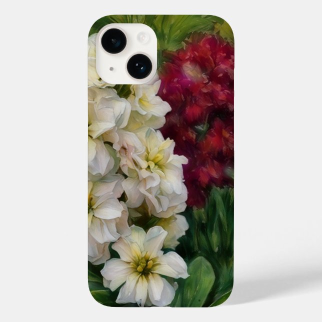 Étui de téléphone artistique à fleurs rouges profo (Verso)