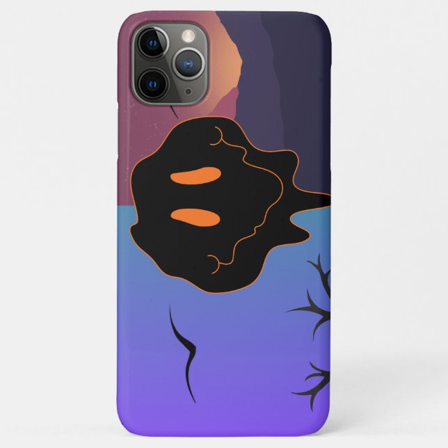 Étui de téléphone artistique silhouette de monstre (Dos)