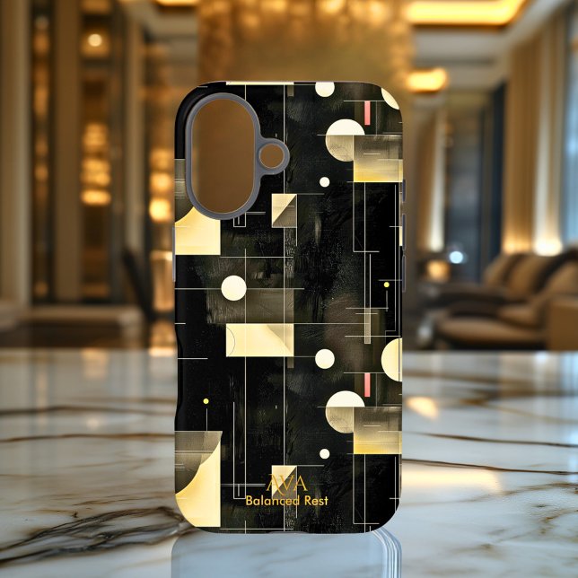 Étui de téléphone avec art géométrique équilibré n (Créateur téléchargé)