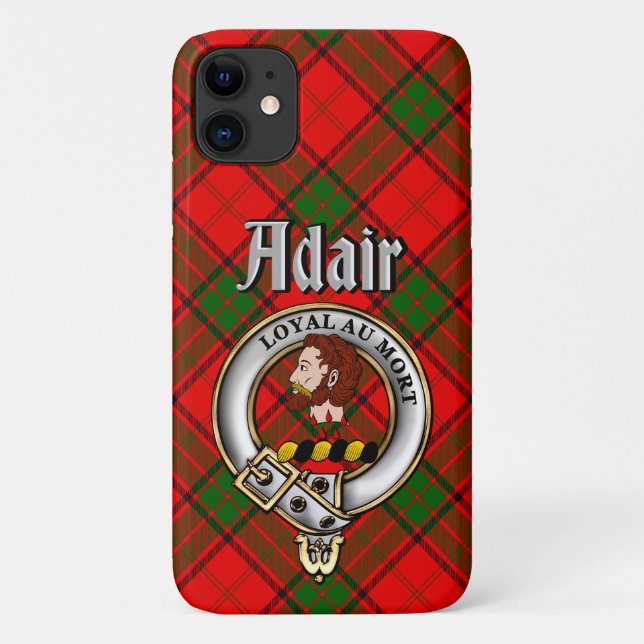 Étui de téléphone avec badge et tartan du clan Ada (Dos)