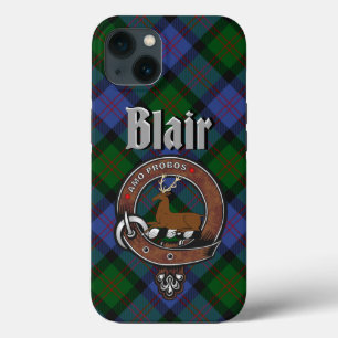 Étui de téléphone avec badge et tartan du clan Bla