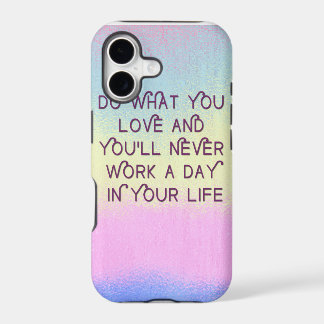 Étui de téléphone avec citation motivationnelle Fa