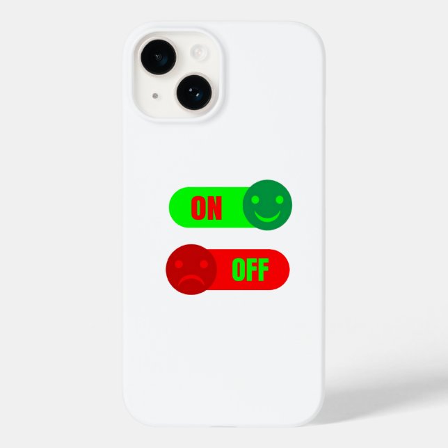 Étui de téléphone avec émoji d'humeur On Off (Verso)