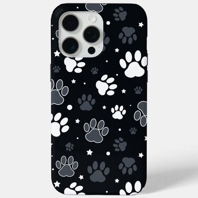Étui de téléphone avec empreinte de patte de chien (Verso)