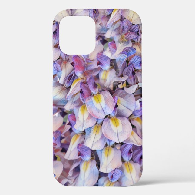 Étui de téléphone avec fleurs de glycine violette (Verso)