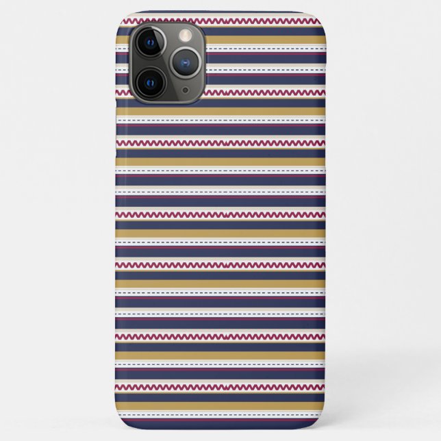 Étui de téléphone avec motif zigzag et rayures  (Dos)