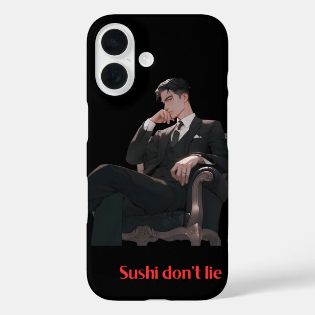 Étui de téléphone avec un homme d'anime cool en co (Verso)