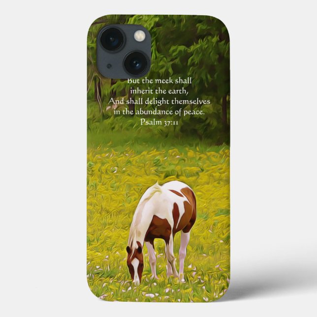 Étui de téléphone avec verset biblique de cheval p (Verso)