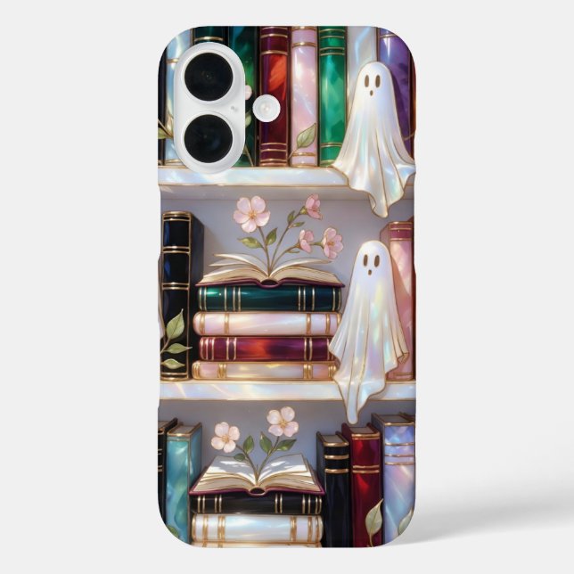 Étui de téléphone Bibliothèque de fantômes mignons (Verso)