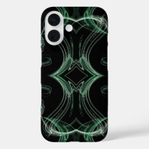 Étui de téléphone Black & Green Fractal