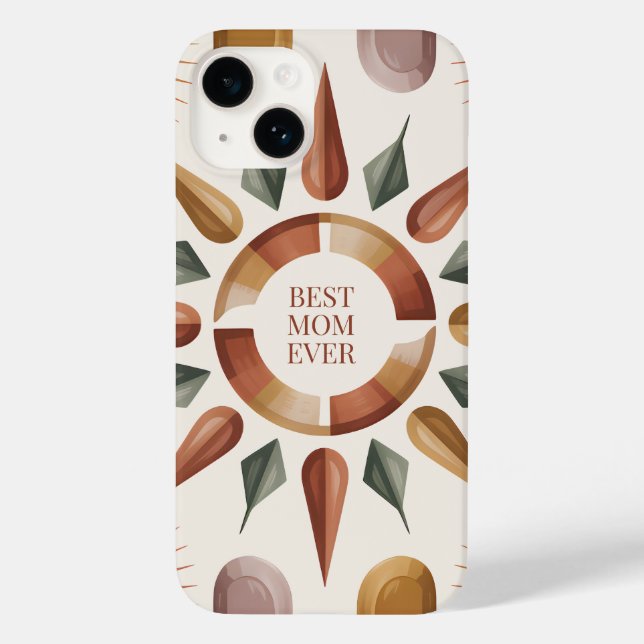 Étui de téléphone boho « Meilleure maman de tous l (Verso)