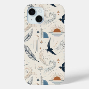 Étui de téléphone Boho Swallow & Sun