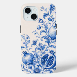 Étui de téléphone botanique Grenade Bleue