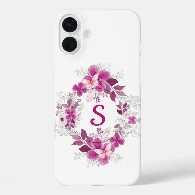 Étui de téléphone botanique papillon floral (Verso)