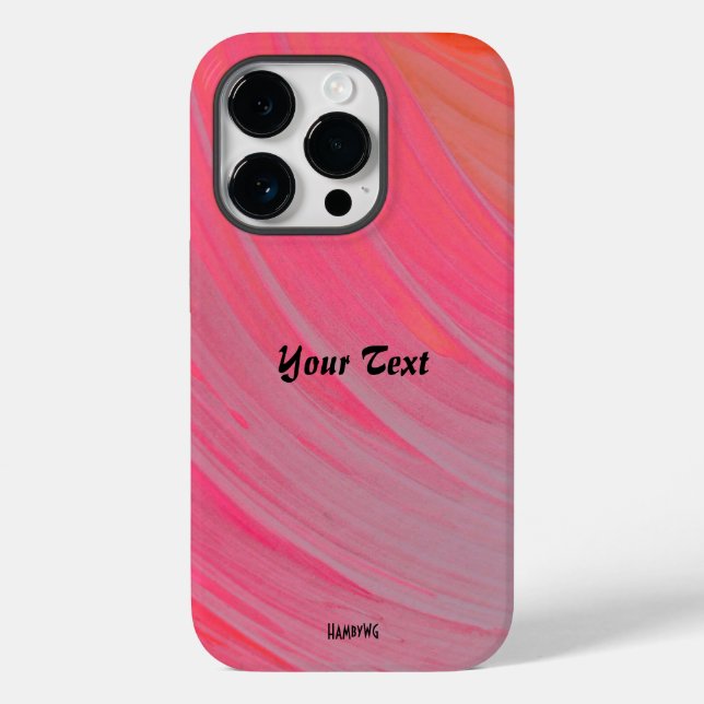 Étui de téléphone cellulaire à tourbillon rose HAm (Verso)