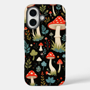 Étui de téléphone champignon vintage
