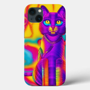 étui de téléphone chat chaton coloré
