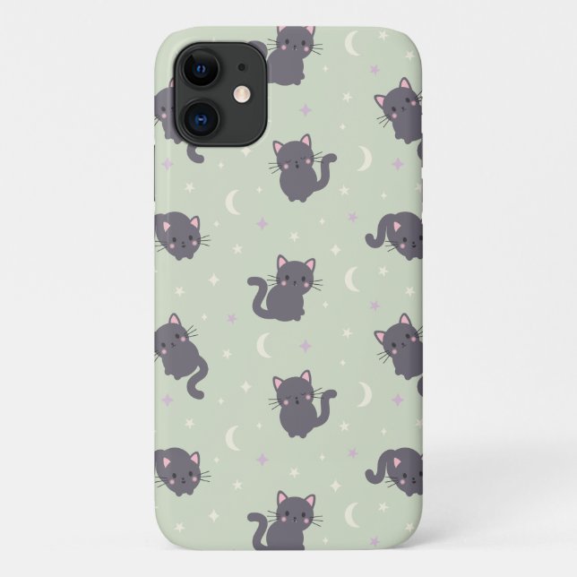 Étui de téléphone Chat Gris Mignon Sage (Dos)