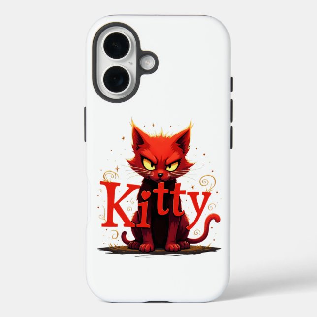 Étui de téléphone Chat Kitty Rouge (Verso)