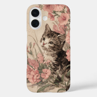 Étui de téléphone Chaton Mignon vintage pour amate