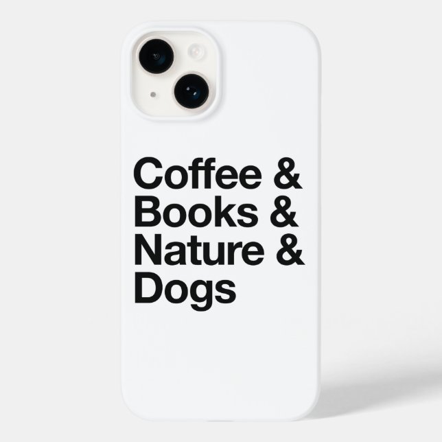 Étui de téléphone Coffee & Books & Nature & Dogs ( (Verso)