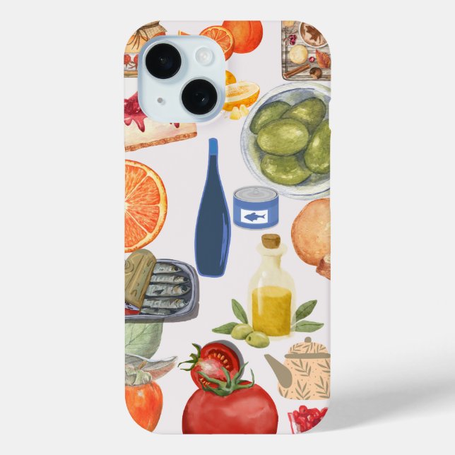 Étui de téléphone Collage de Nourriture Gourmet  (Verso)