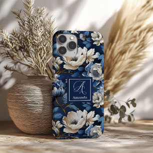 Étui de téléphone conçu pour iPhone Glam Bleu et F