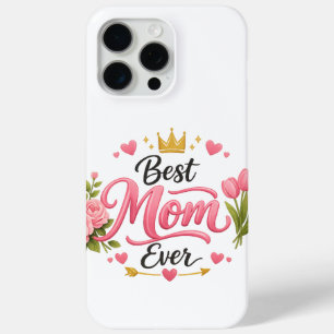 Étui de téléphone Couronne florale rose Meilleure