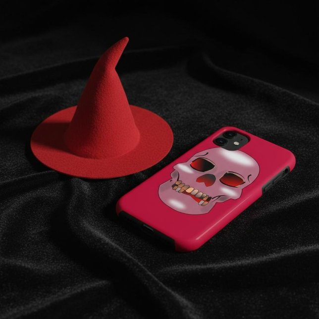 Étui de téléphone crâne gothique rose (Créateur téléchargé)