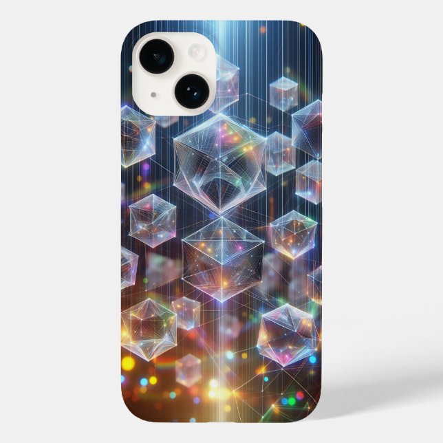 Étui de téléphone Cubes Géométriques Cybernétiques (Verso)