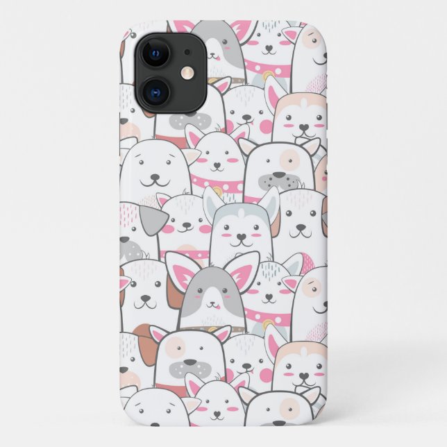 Étui de téléphone de chiens mignons (Dos)