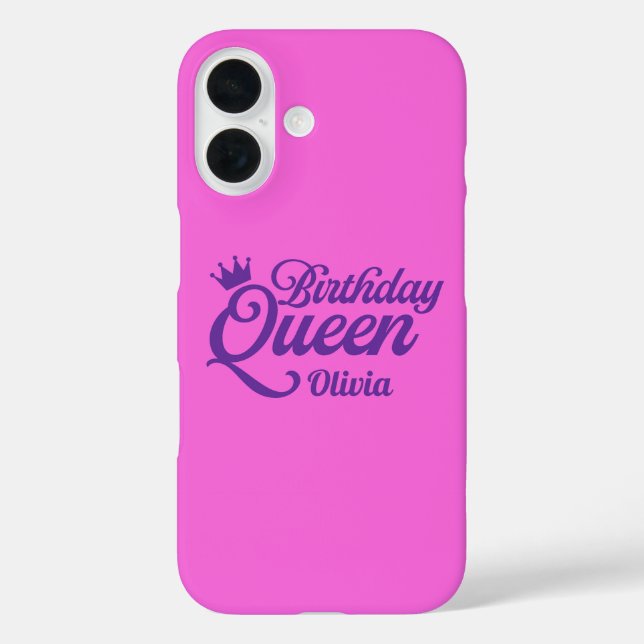 Étui de téléphone de la Reine d'anniversaire (Verso)