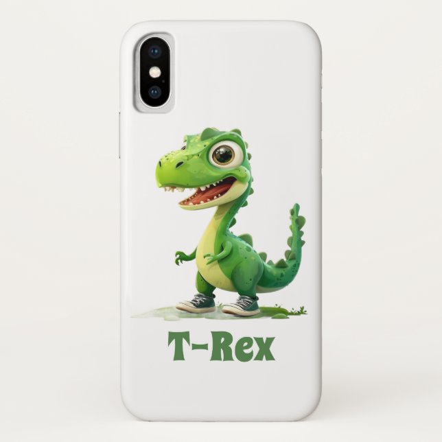 Étui de téléphone dinosaure de dessin animé mignon (Dos)