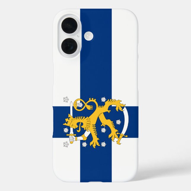 Étui de téléphone drapeau de Finlande (Verso)