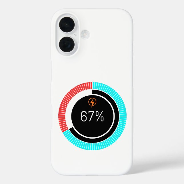 Étui de téléphone drôle Aura Brainrot 67 % chargé  (Verso)