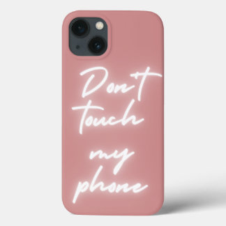 Étui de téléphone écriture néon