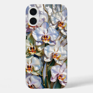 Étui de téléphone élégant à orchidée blanche flora