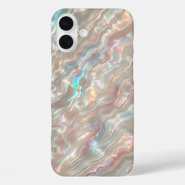 Étui de téléphone en agate perlée de luxe - Irides (Verso)