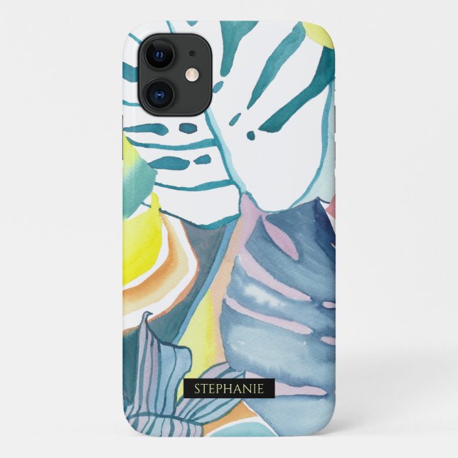 Étui de téléphone en art abstrait aquarelle Monste (Dos)