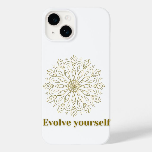 Étui de téléphone en art mandala "Évoluez vous-mêm (Verso)